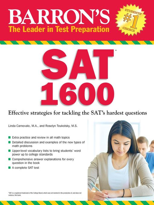 Title details for Barron's SAT 1600 by Linda Carnevale - Available